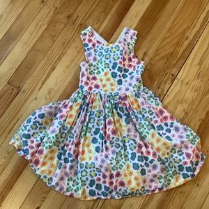 Mini boden cross-back cheetah print dress, 8-9y